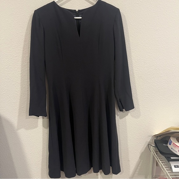YSL Yves Saint Laurent Rive Gauche vintage black dress shoulder pads size 40 - Picture 1 of 8